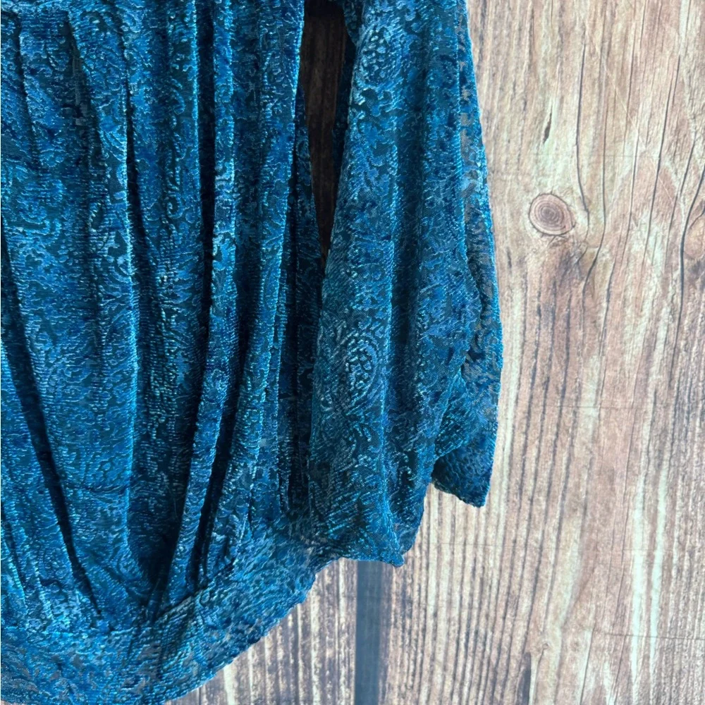 Free People Ginger Berry Burnout Velvet Top
